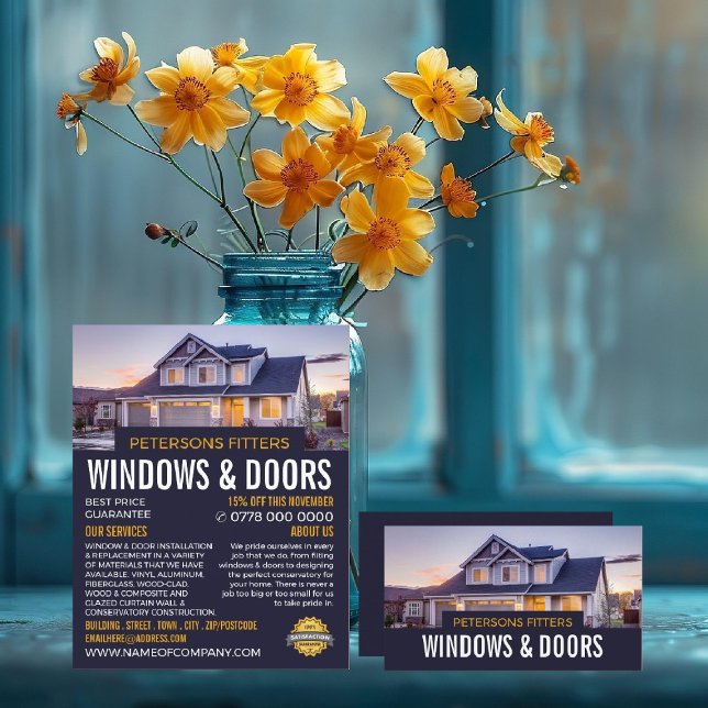 House Portrait, Window & Door Fitter Company Business Card (Creator Uploaded)