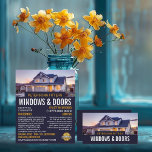 House Portrait, Window & Door Fitter Company Flyer<br><div class="desc">House Portrait,  Window & Door Fitter Company Advertising Flyer by The Business Card Store.</div>