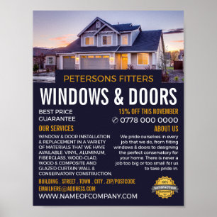 House Portrait, Window & Door Fitter Company Poster