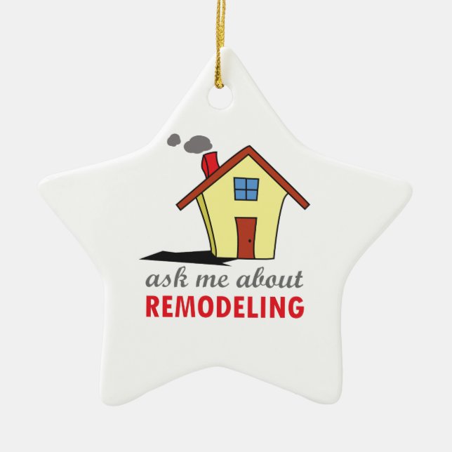 HOUSE REMODELING CERAMIC TREE DECORATION (Front)