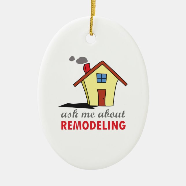 HOUSE REMODELING CERAMIC TREE DECORATION (Front)