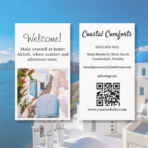 House Rental Custom picture QR code Greece Business Card