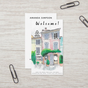 House rental picture and logo Airbnb Business Card