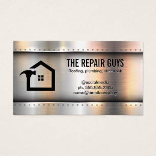 House Repair Metallic Background with Rivets