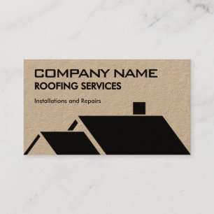 House roof geometric roofing Business Card