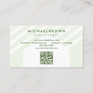 House Roof Real Estate Qr Code Business Card