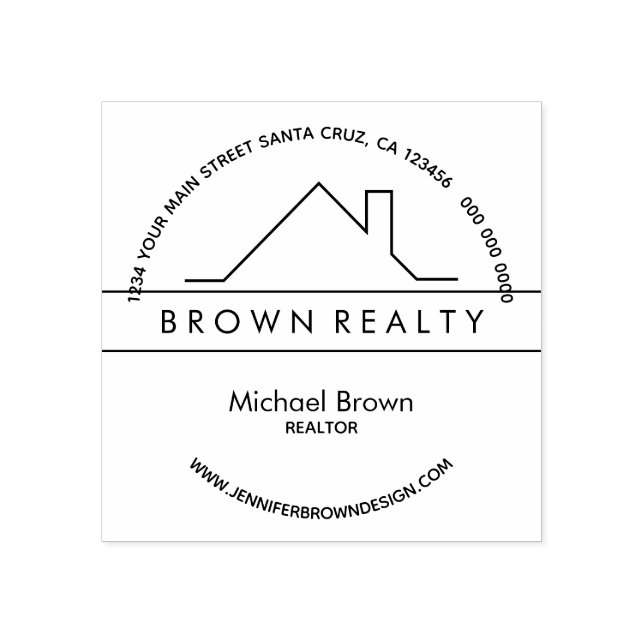 House Roof Real Estate rent home Rubber Stamp (Imprint)