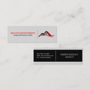 House Roof Top   Realtor Investor Mini Business Card