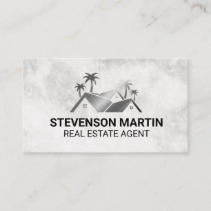 House Roof Tops   Palm Trees   Marble Business Card