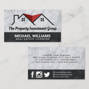 House Roofs Real Estate Logo Business Card