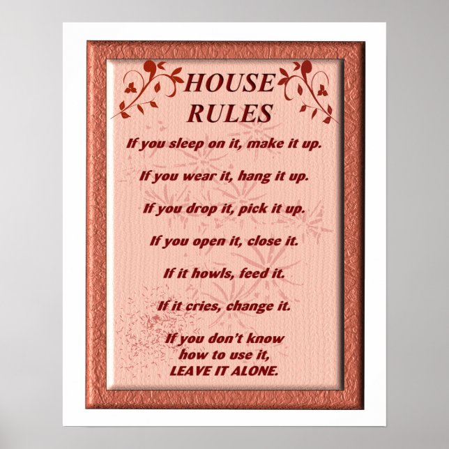House Rules - Art Poster (Front)