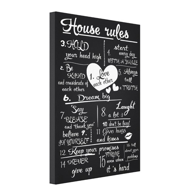 House Rules  Canvas Print (Creator Uploaded)