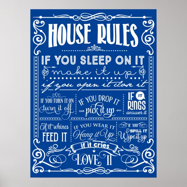 House Rules Decorative Poster (Front)