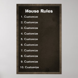 "House Rules" List Poster