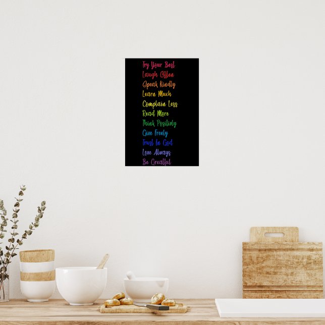 House Rules Positivity Poster (Kitchen)
