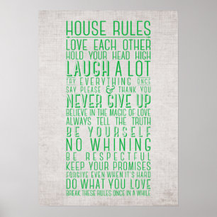 House Rules Poster