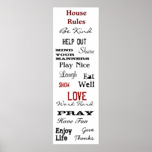 House Rules Poster