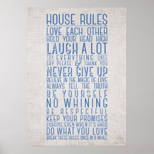 House Rules Poster