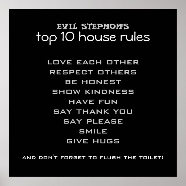 House Rules Poster (Front)
