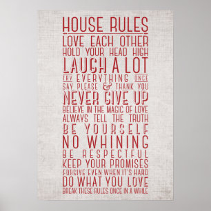 House Rules Poster