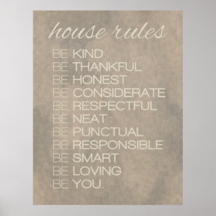 "House Rules" Print