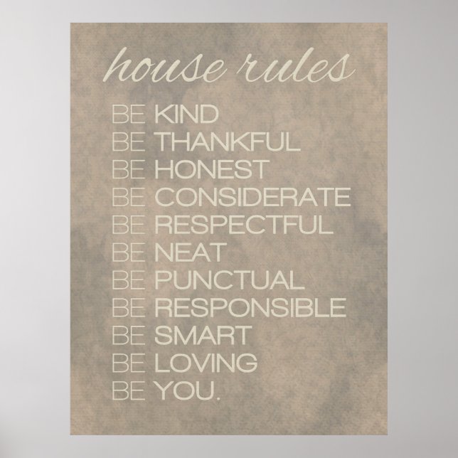 "House Rules" Print (Front)