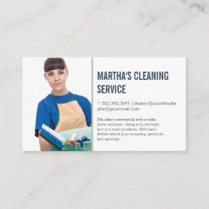 House Services Maid Cleaning Supplies Business Card