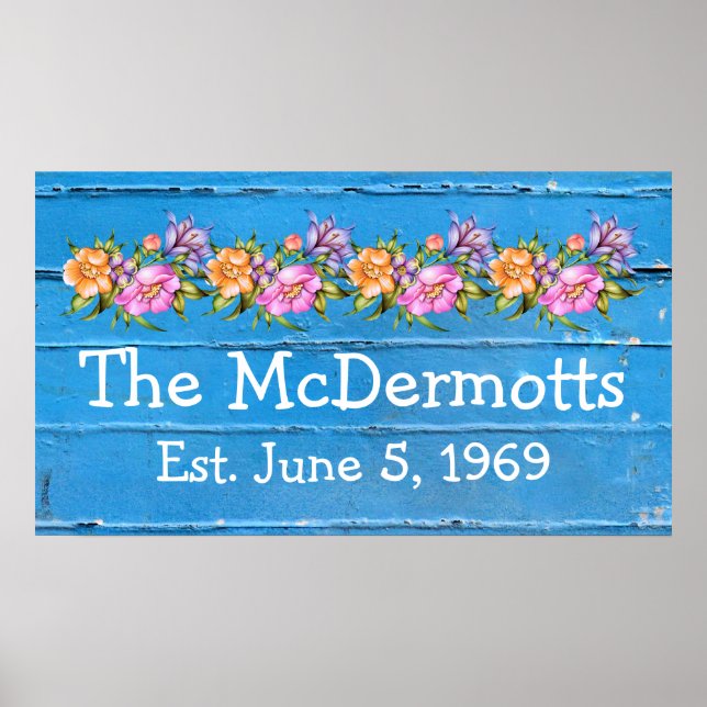 House Sign/ Anniversary / Wedding  - SRF Poster (Front)