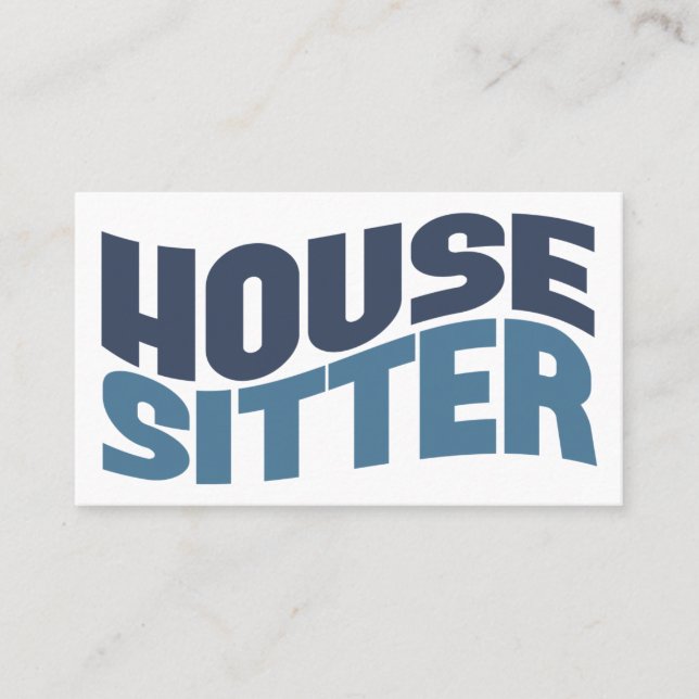 House Sitter Business Cards (Front)