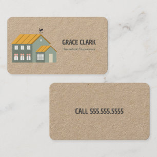 House Sitting Kraft Business Card