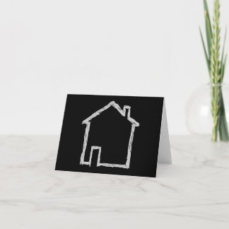 House Sketch. Grey and Black. Card