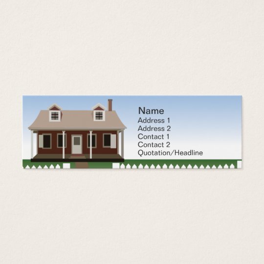 House - Skinny Mini Business Card