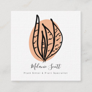 House Snake Plant Botanical Specialist Botanist Square Business Card