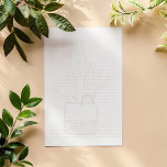 House snake plant, potted plant lined Notepad<br><div class="desc">Add a refreshing botanical touch to your workspace with this beautifully designed lined notepad, featuring a subtle illustration of a potted sansevieria (snake plant) in soft tones. Each sheet offers evenly spaced lines for easy writing, making it perfect for jotting down notes, letters, daily to-do lists, or garden plans. The...</div>