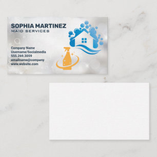 House Soap Bubbles   Cleaning Spray Business Card