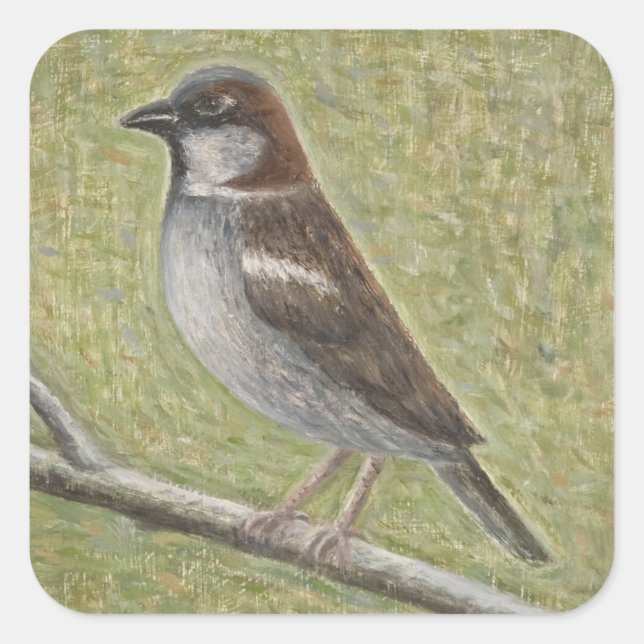House Sparrow 2008 Square Sticker (Front)