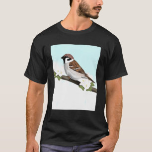 House Sparrow Bird Birder Bird Birdwatcher Biologi T-Shirt