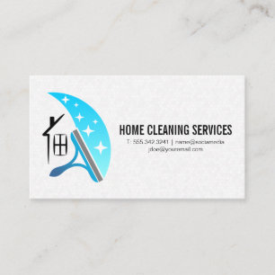 House Squeegee Sparkle Logo   Cleaner Business Card