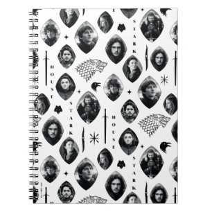 House Stark Icons & Portraits Pattern Notebook