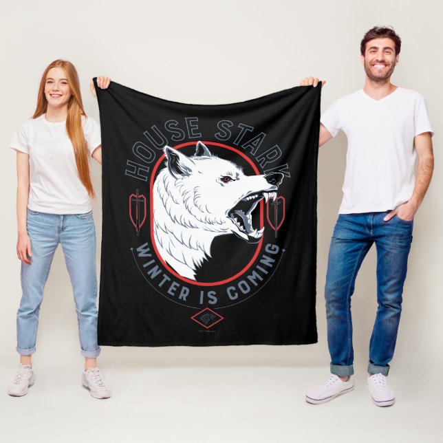 House Stark - Winter Is Coming Fleece Blanket (In Situ)