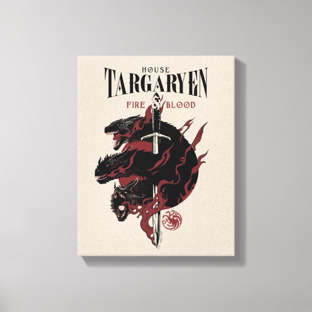 House Targaryen - Fire & Blood Canvas Print (Front)