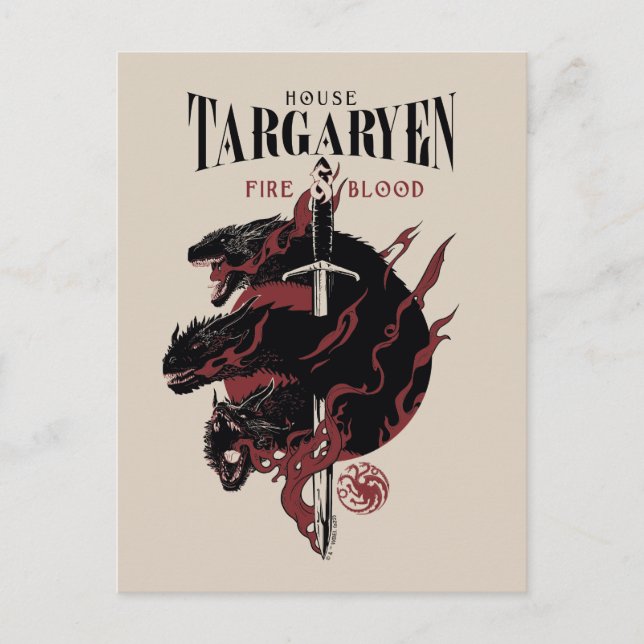 House Targaryen - Fire & Blood Postcard (Front)