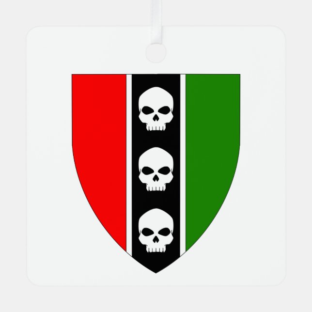 House Three Skulls Ceramic Ornament (Front)