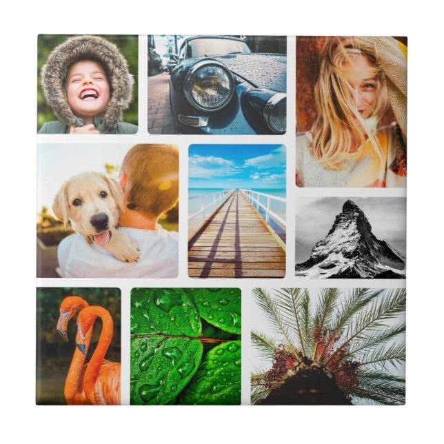 House Tile Your 9 Photos Wall Tile Collage Framed (Front)