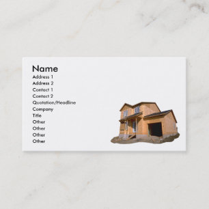 house under construction business card