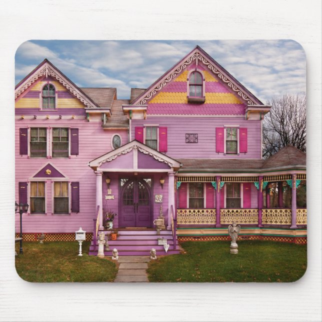 House - Victorian - I love bright colours Mouse Mat (Front)