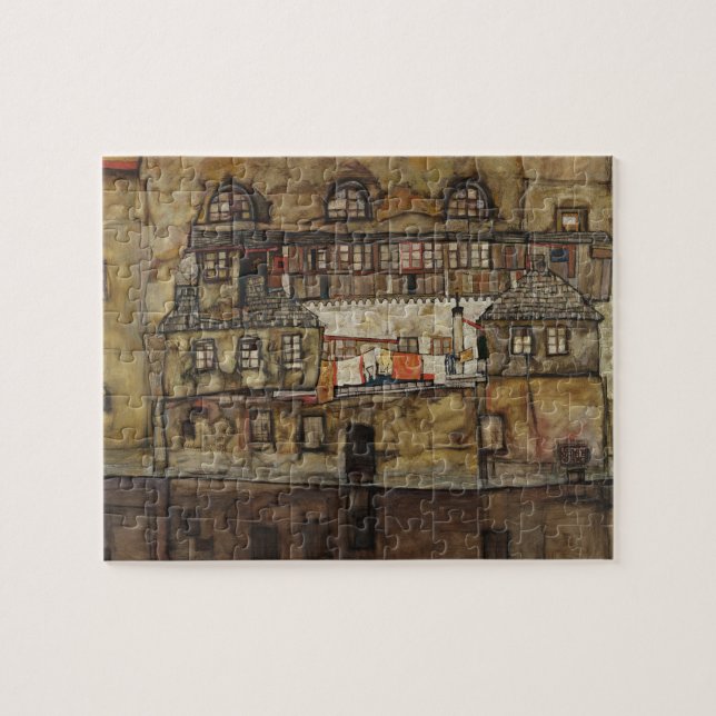 House Wall on River by Egon Schiele Jigsaw Puzzle (Horizontal)