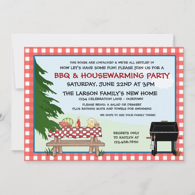 House Warming Barbecue Invitations (Front)