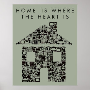 House Warming Home Quote Poster Print