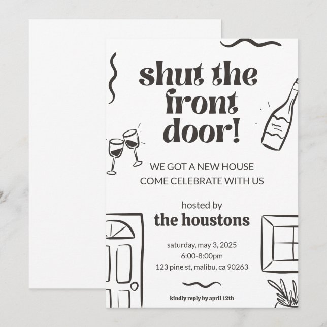 House Warming Invitation Housewarming Invitation  (Front/Back)